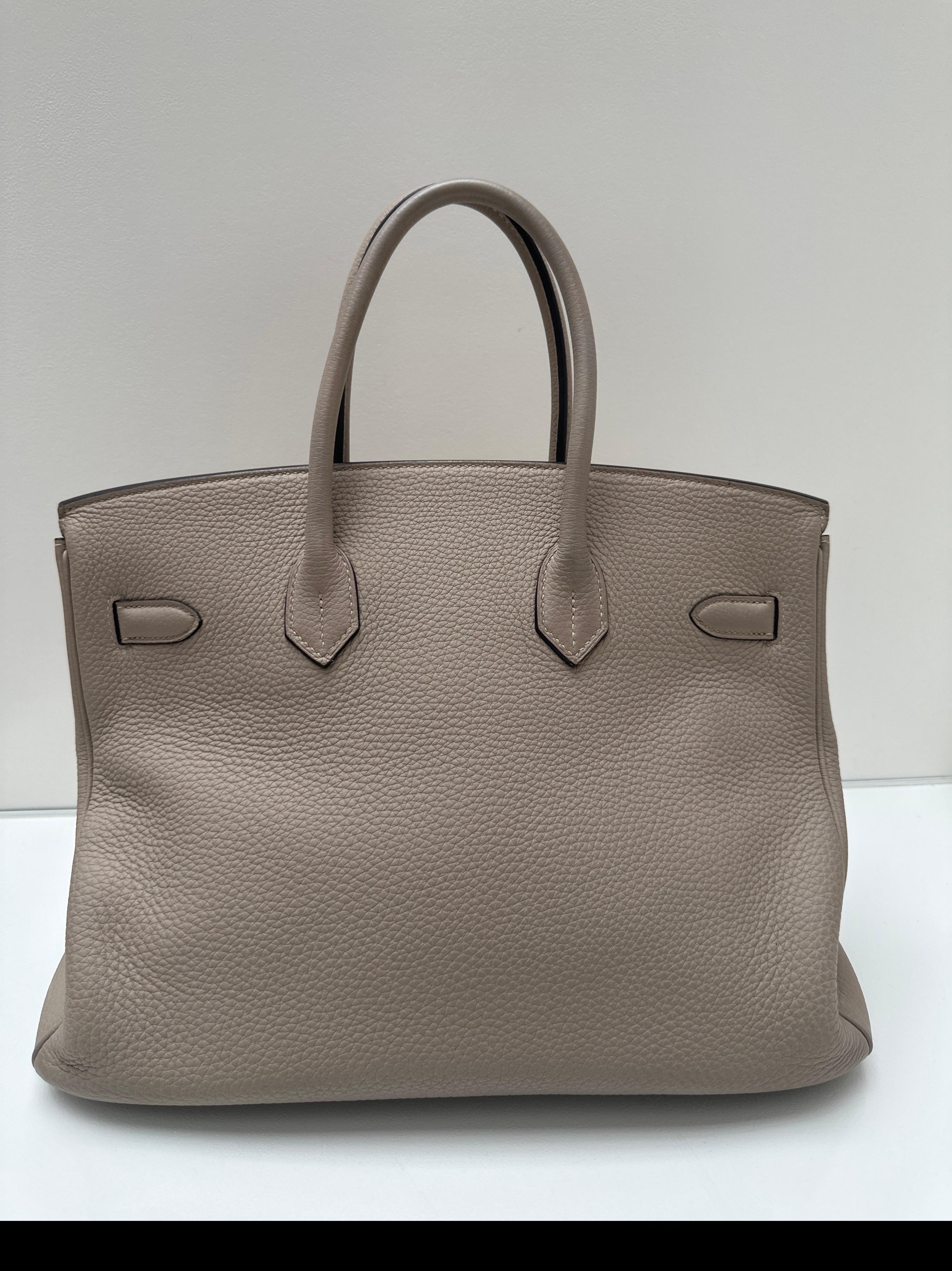Hermes Gris Tourterelle Birkin 35 Bag 10