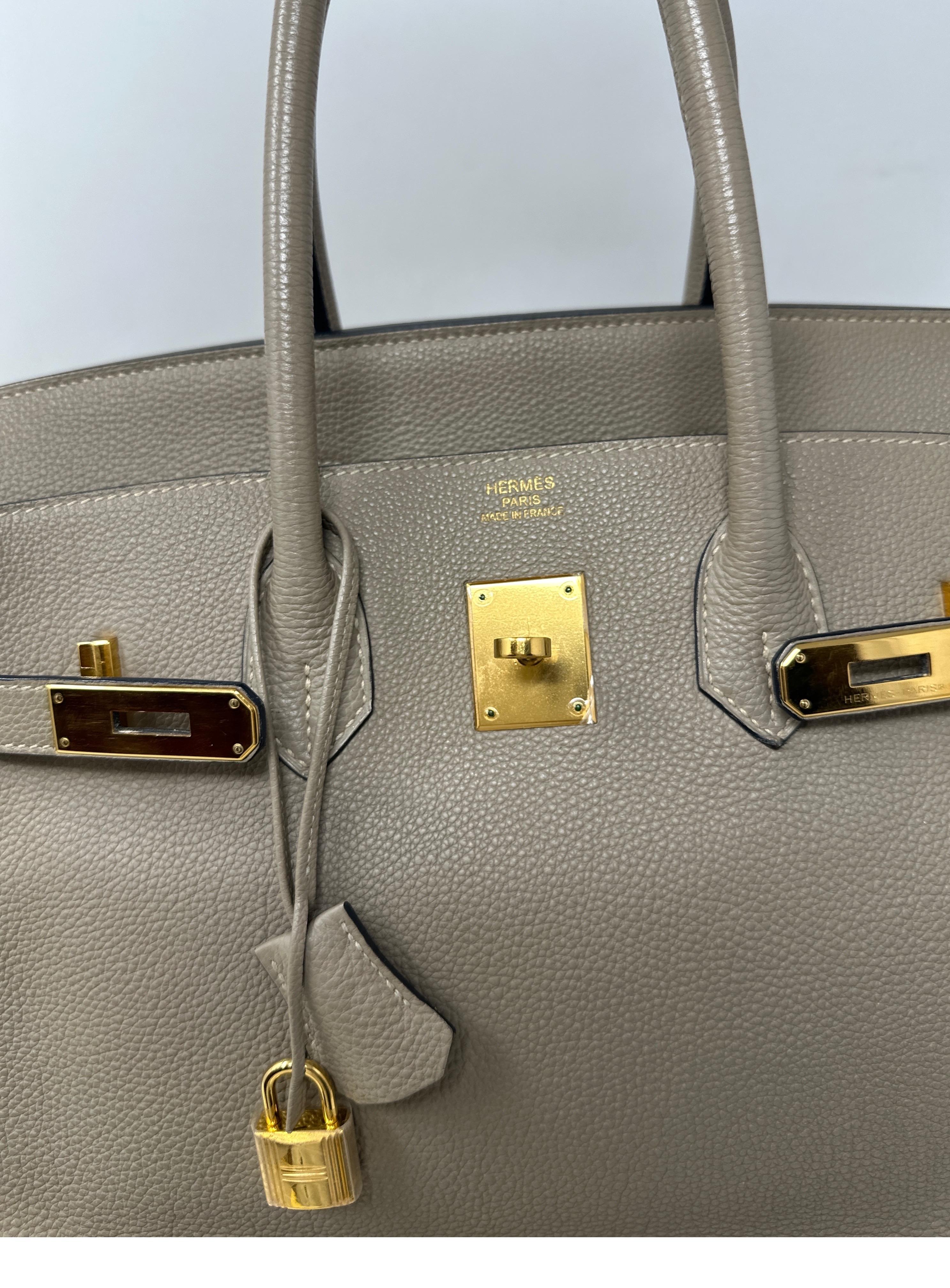 Hermes Gris Tourterelle Birkin 35 Bag 12