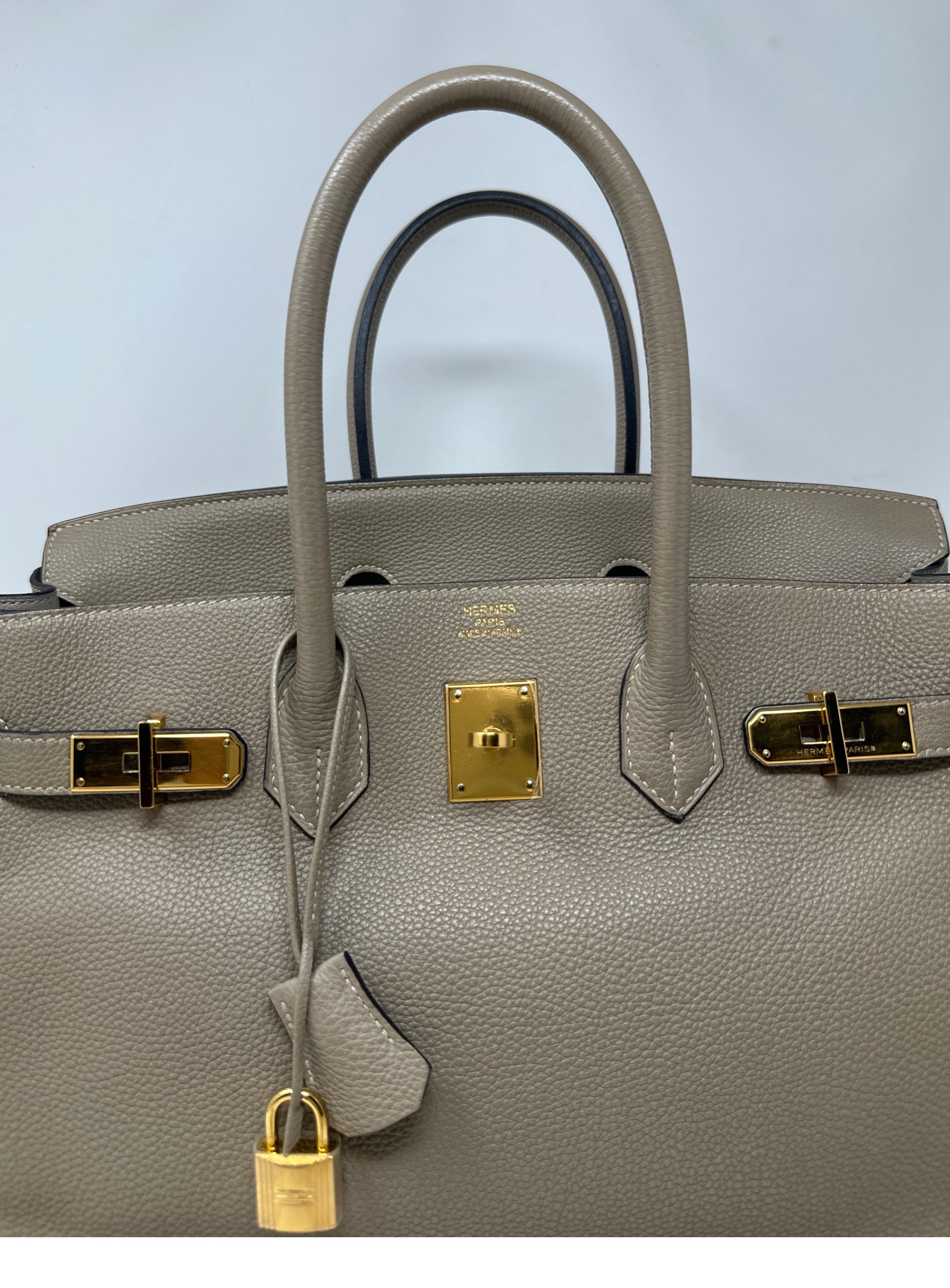 Hermes Gris Tourterelle Birkin 35 Bag  14