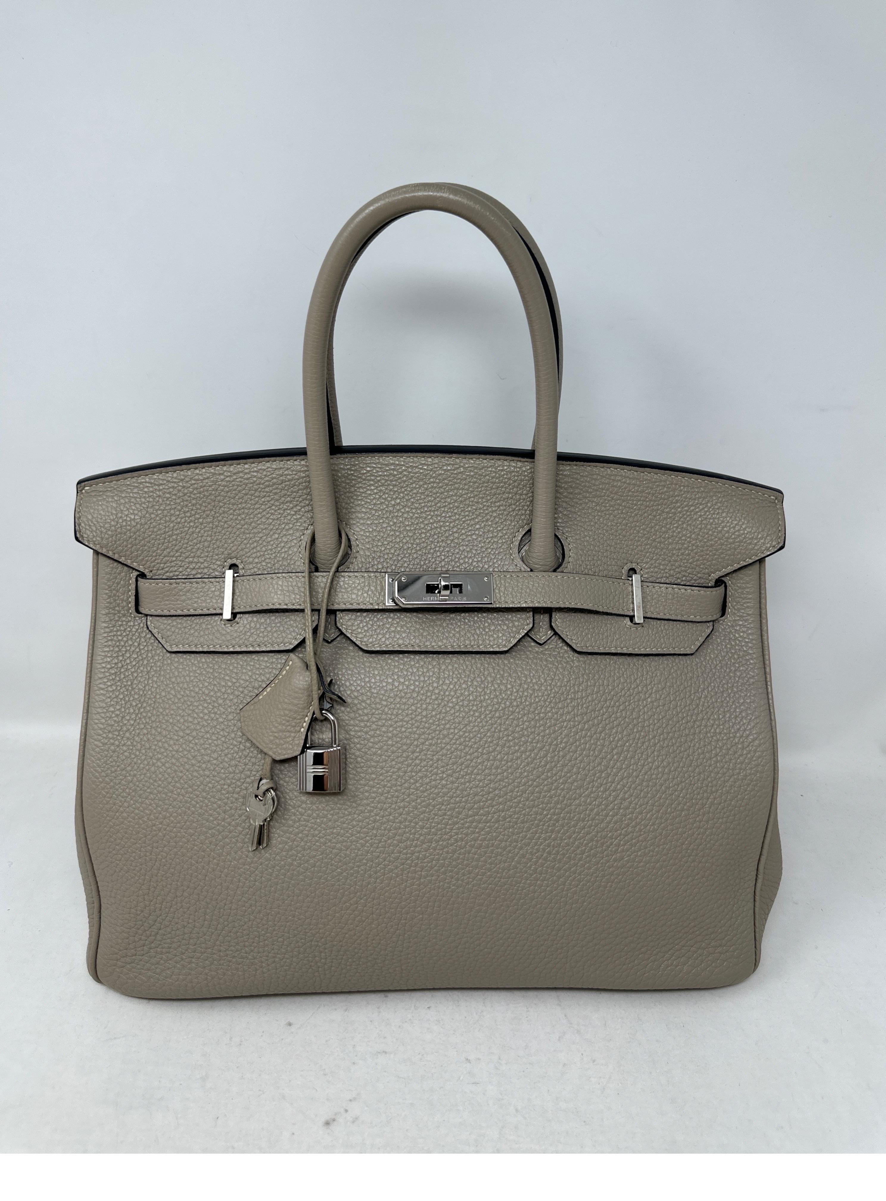 Hermes Gris Tourterelle Birkin 35 Bag 15