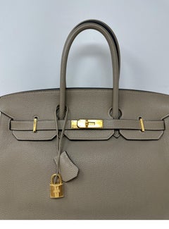 Hermes Gris Tourterelle Birkin 35 Bag