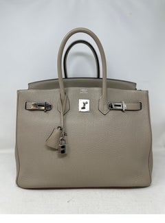 Hermes Gris Tourterelle Birkin 35 Bag