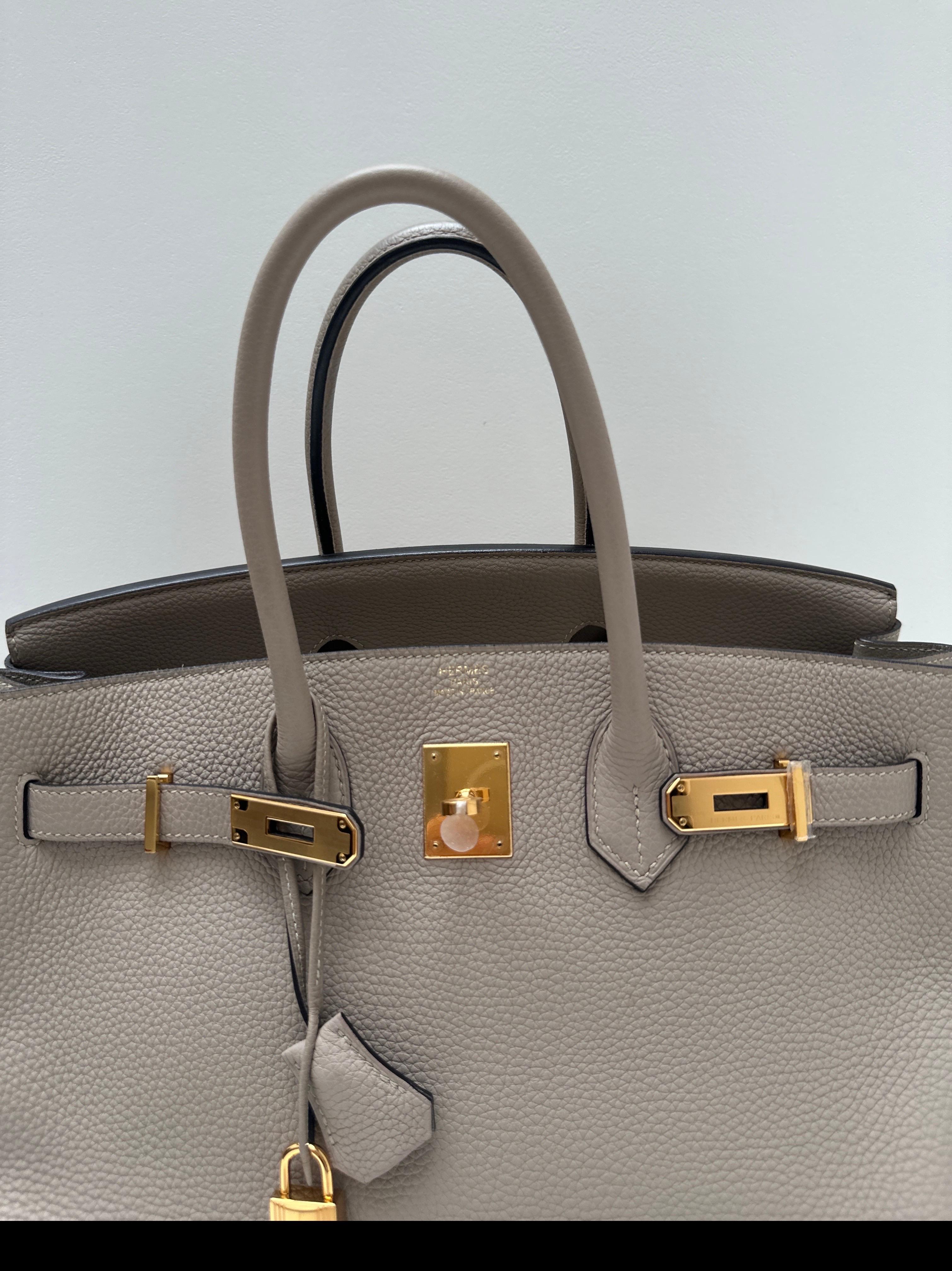 Gray Hermes Gris Tourterelle Birkin 35 Bag