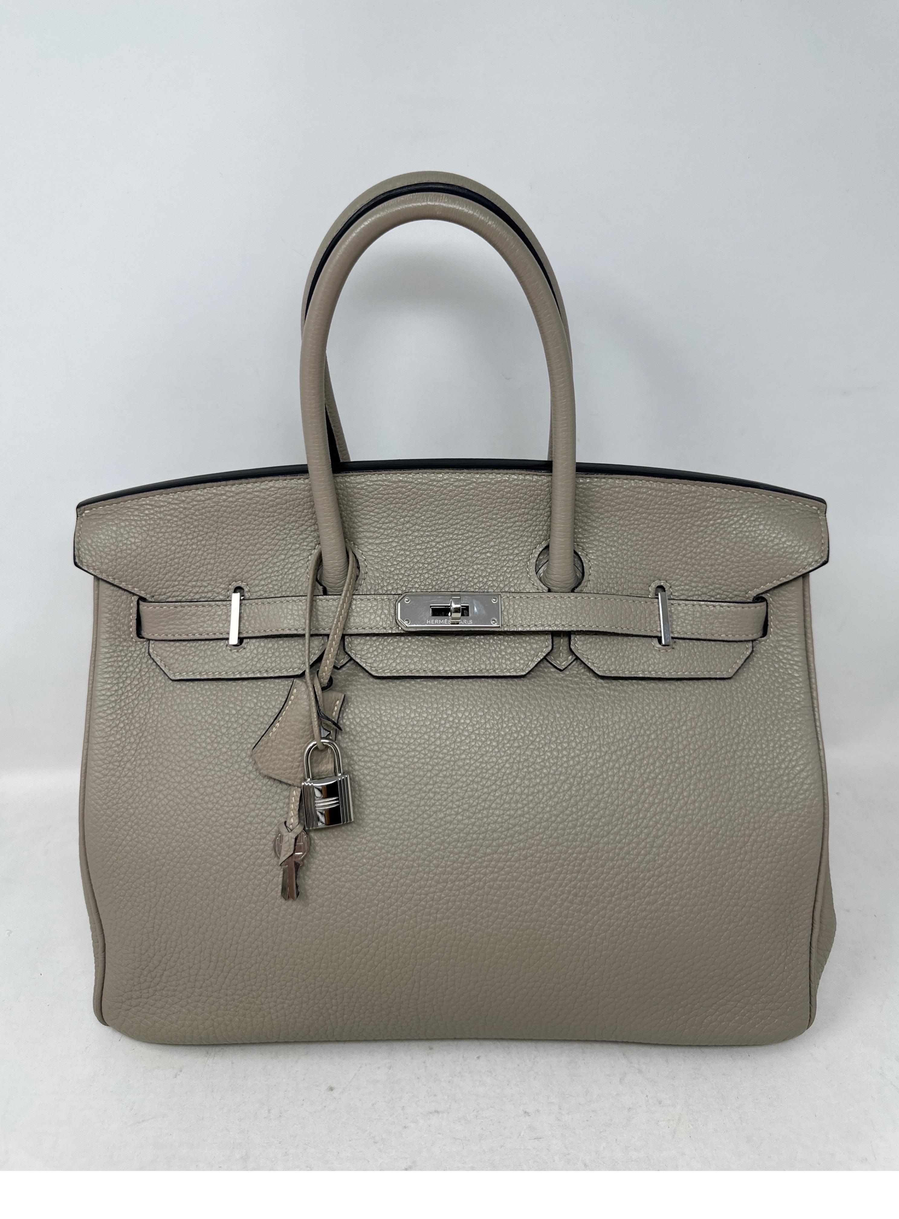Hermes Gris Tourterelle Birkin 35 Bag 4