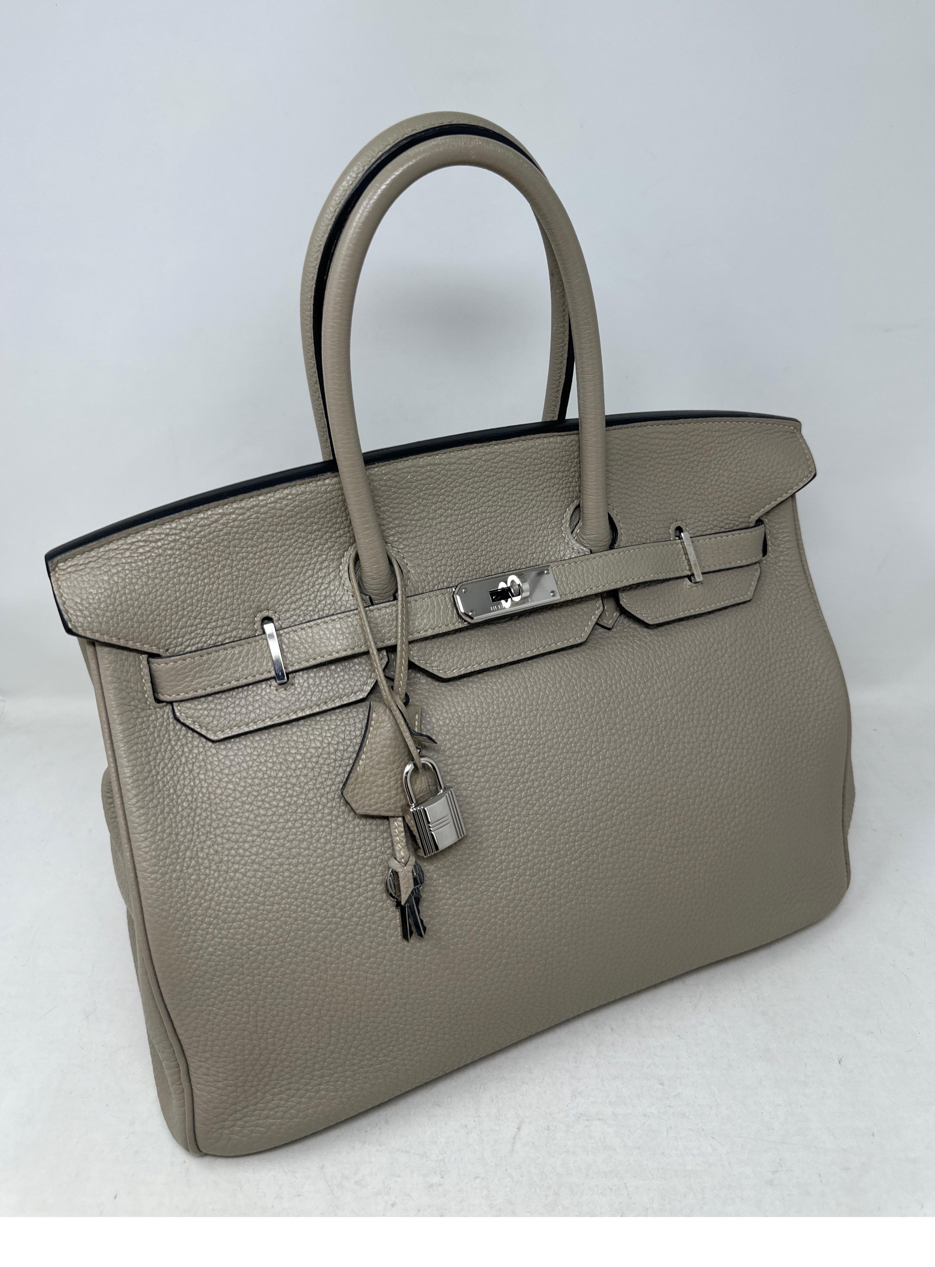 Hermes Gris Tourterelle Birkin 35 Bag 5
