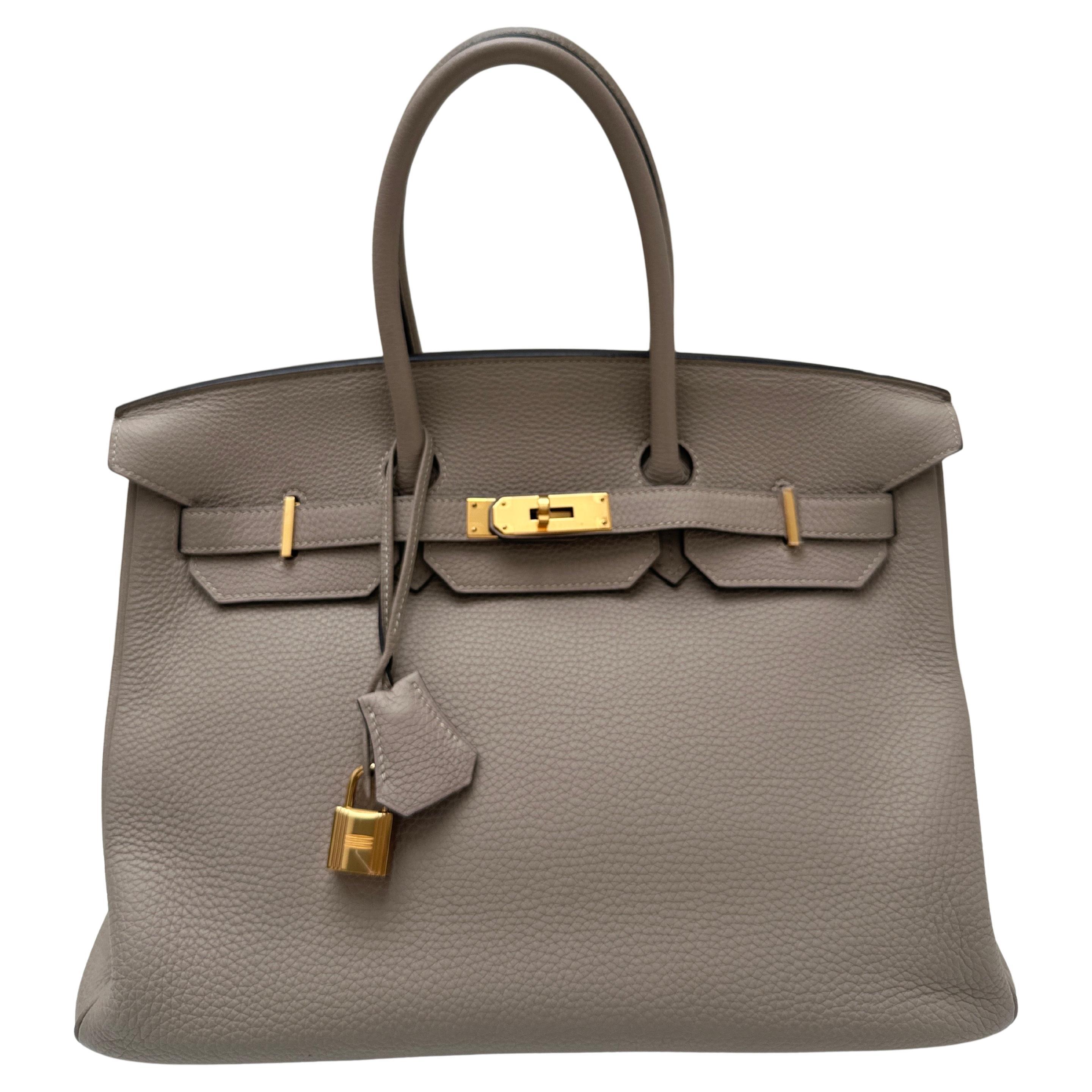 Hermes Gris Tourterelle Birkin 35 Bag