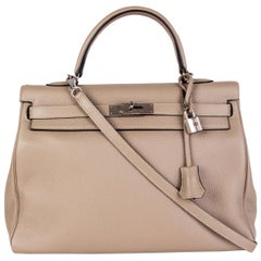 Hermes Kelly Bag Palladium - 307 For Sale on 1stDibs