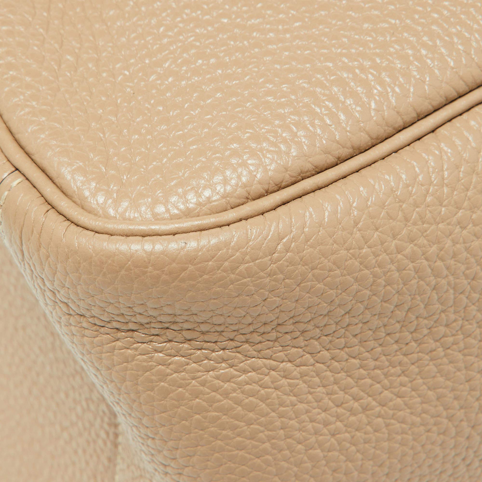 Hermès Gris Tourterelle Taurillion Clemence Leather Palladium Finish Lindy 34  5