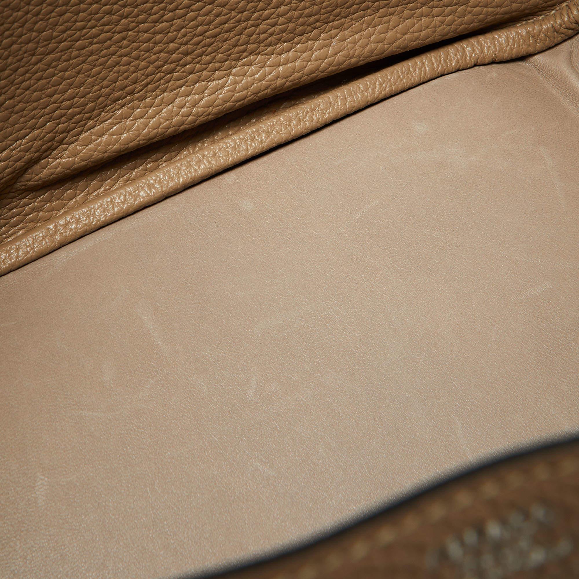 Hermès Gris Tourterelle Taurillion Clemence Leather Palladium Finish Lindy 34  7