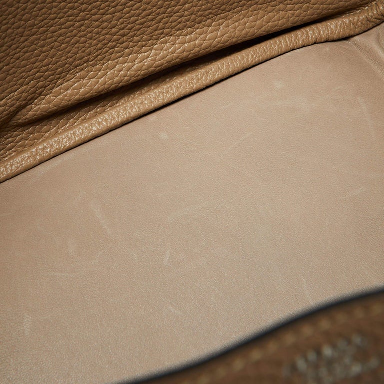 Hermès Gris Tourterelle Taurillion Clemence Leather Palladium Finish Lindy  34 Bag Hermes