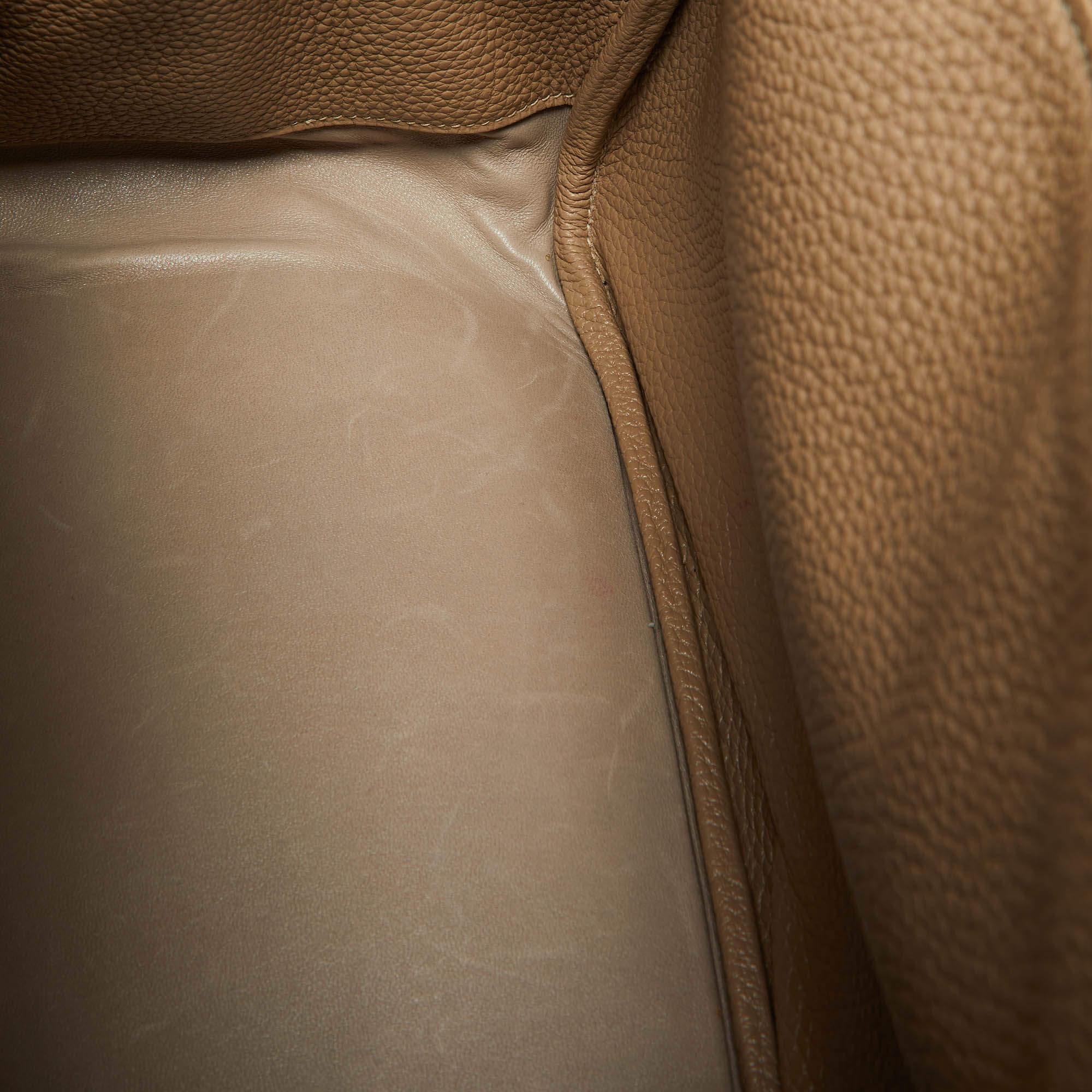 Hermès Gris Tourterelle Taurillion Clemence Leather Palladium Finish Lindy 34  9