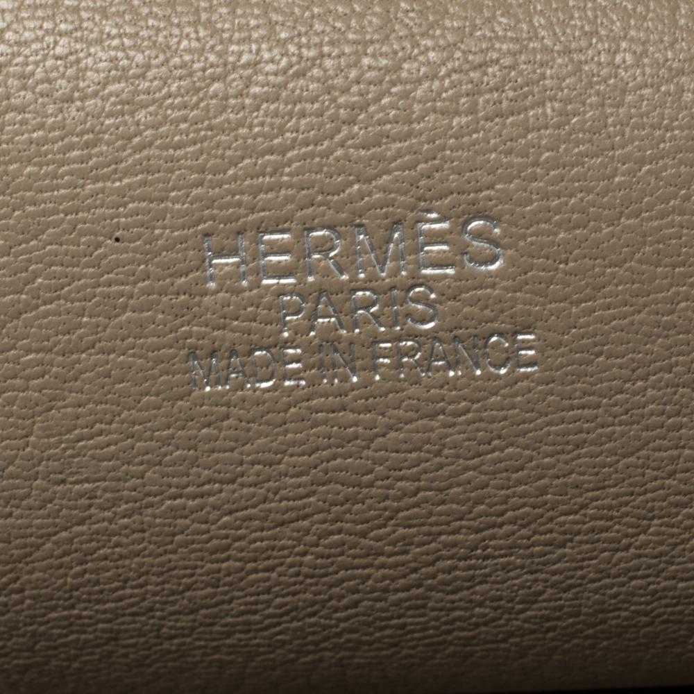 Hermes Gris Tourterelle Taurillon Clemence Leather Palladium Jypsiere 34 Bag 3