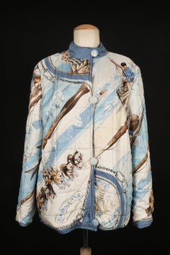 Hermès "Groenland" Quilted Silk Reversible Jacket, 1982