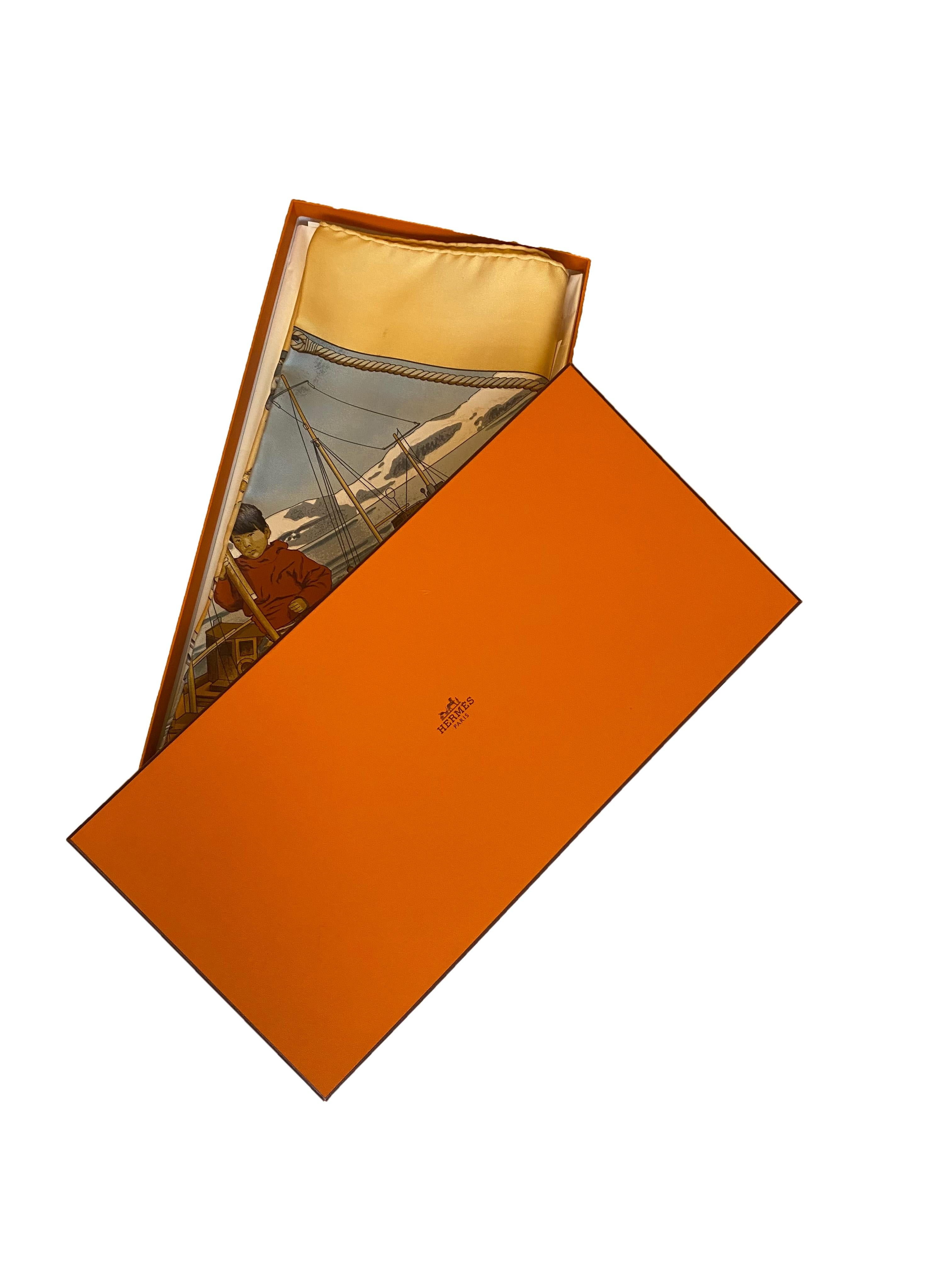 Hermes Groenland Silk Scarf For Sale 6