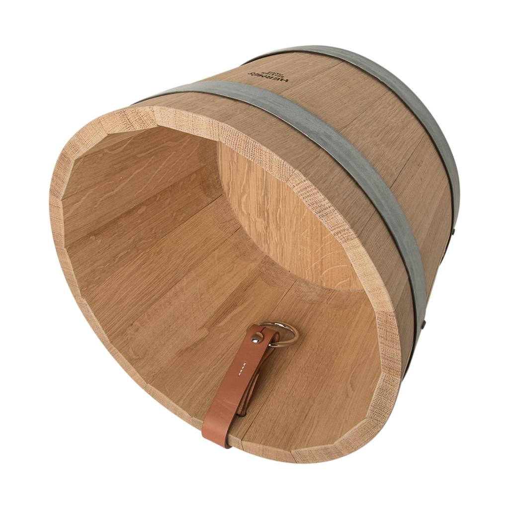 Hermes Groom Stable Bucket Oak Wood Leather Handle New im Angebot 1
