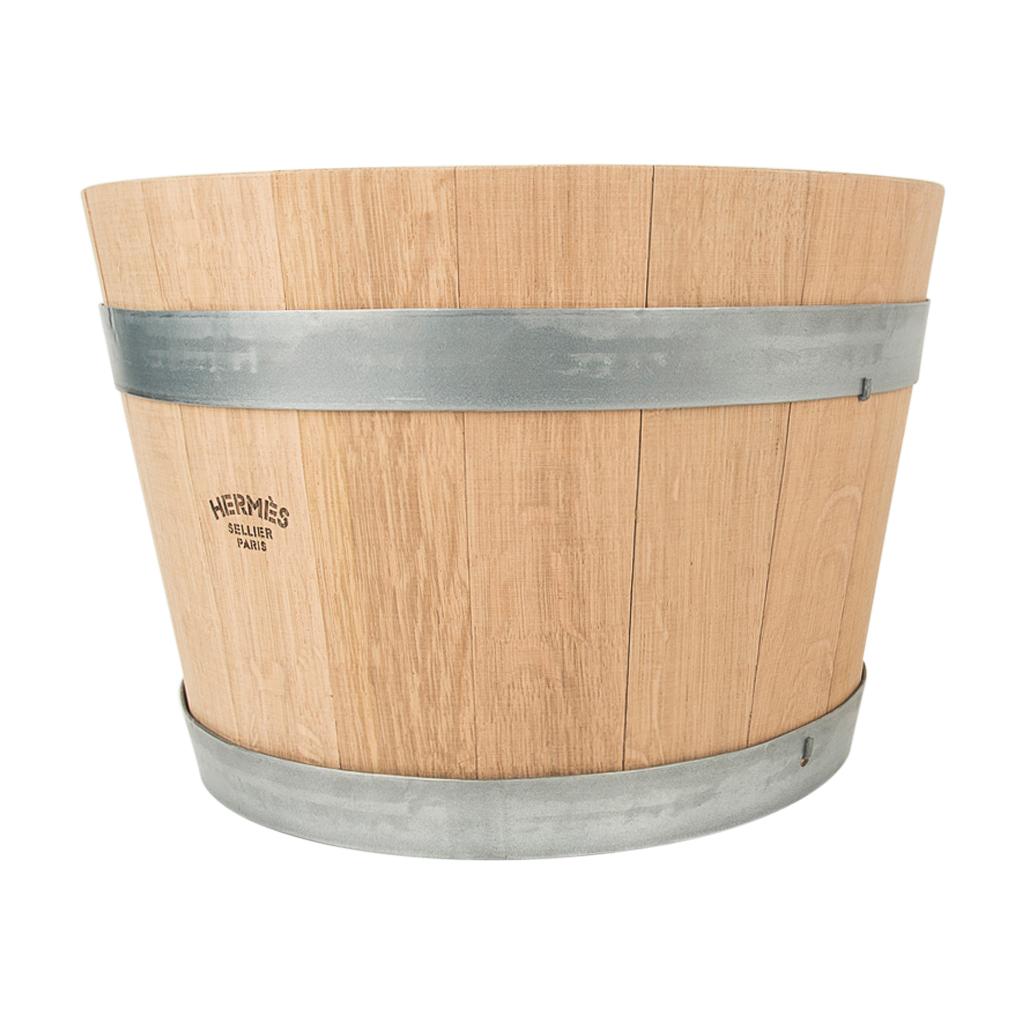 Hermes Groom Stable Bucket Oak Wood Leather Handle New im Angebot 2