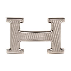 Hermes Guillochee Model Argente Belt Bouckle