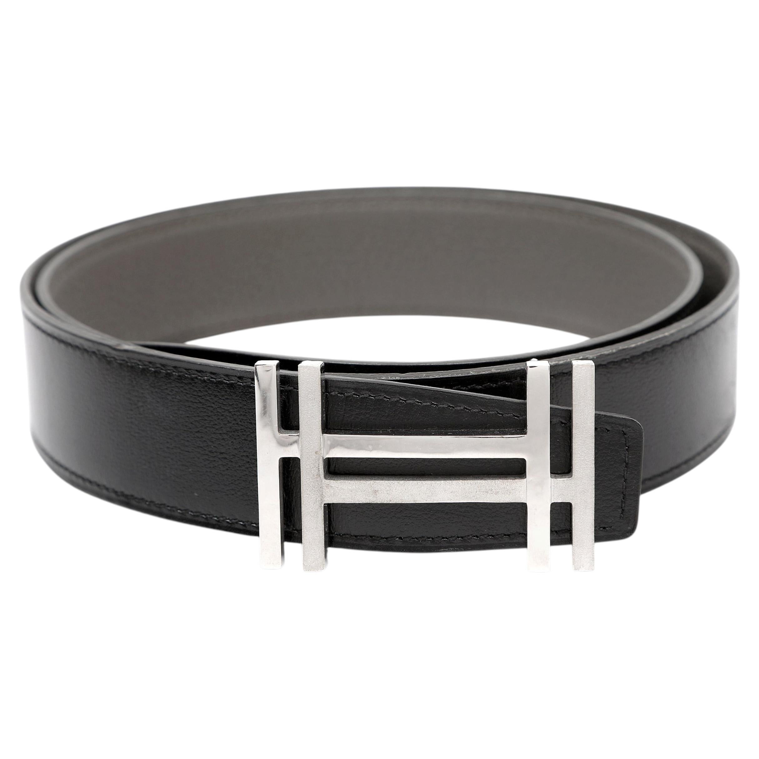 Hermès H au Carré Gürtel, 32mm Reversible Lederband H Schnalle