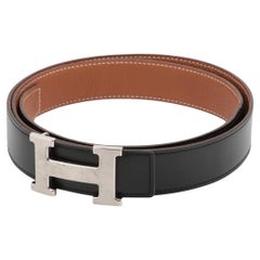 Hermes H Gürtel Schwarz