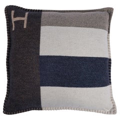 Hermes H Casaque Pillow Ecru / Carbone New w/ Sleeper
