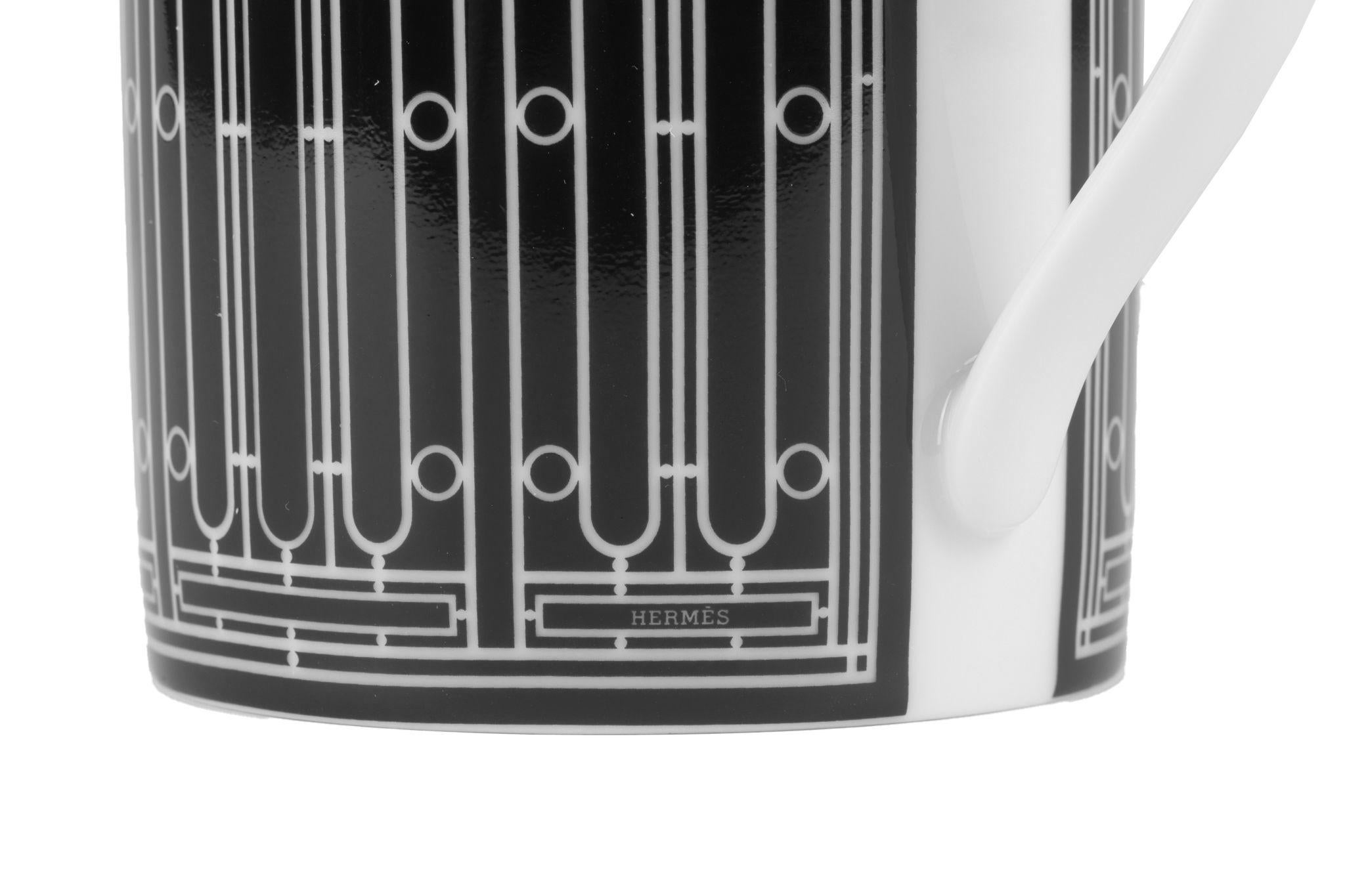 Hermès H Deco Becher Neu In Box (Schwarz) im Angebot