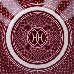 Hermes H Deco Rouge Tea Cup and Saucer Porcelain Set of 2 New w/ Box