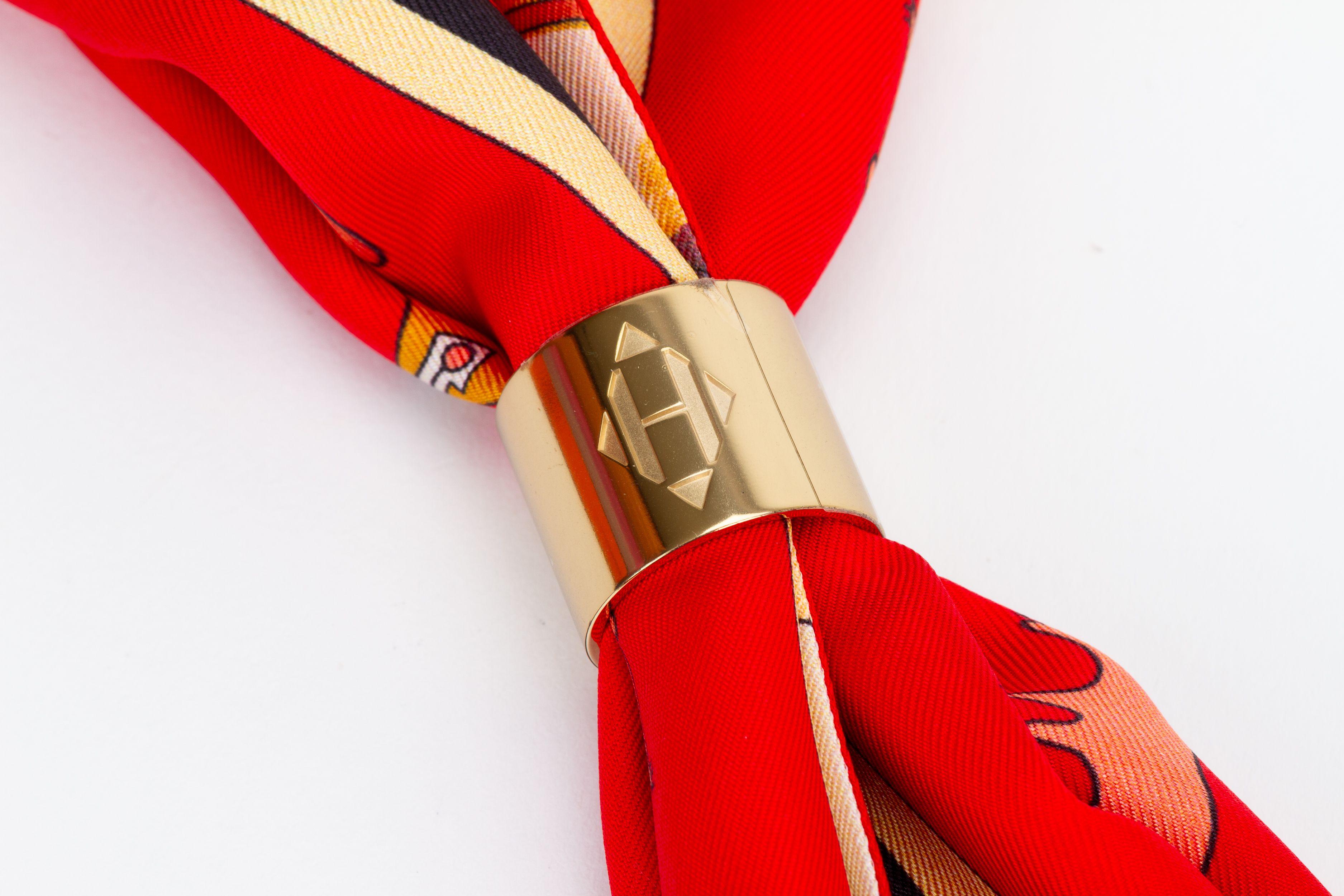 Hermes H' Diamant' Scarf Ring New View 2