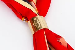 Hermes H' Diamant' Scarf Ring New