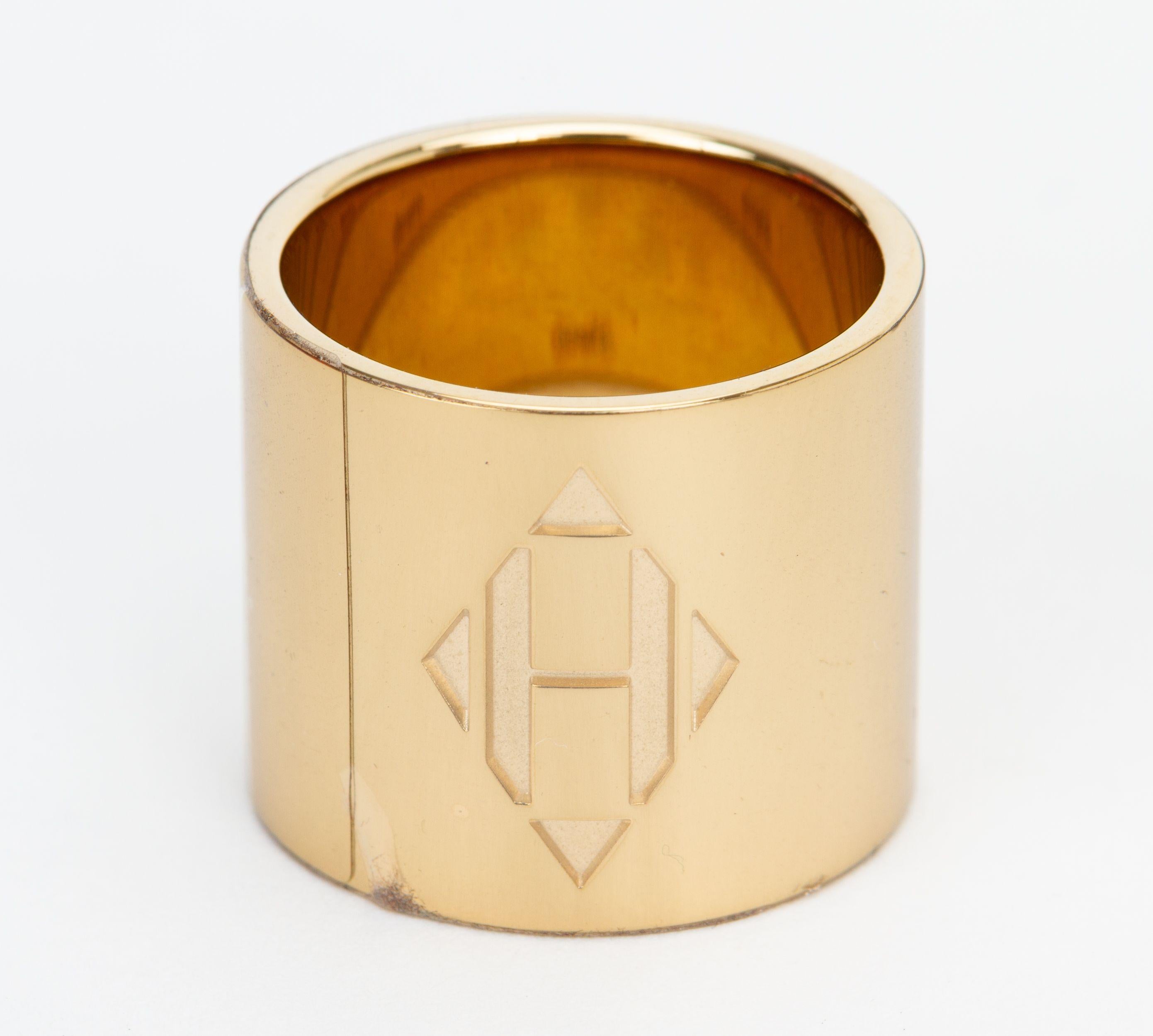 Hermes H' Diamant' Scarf Ring New View 3