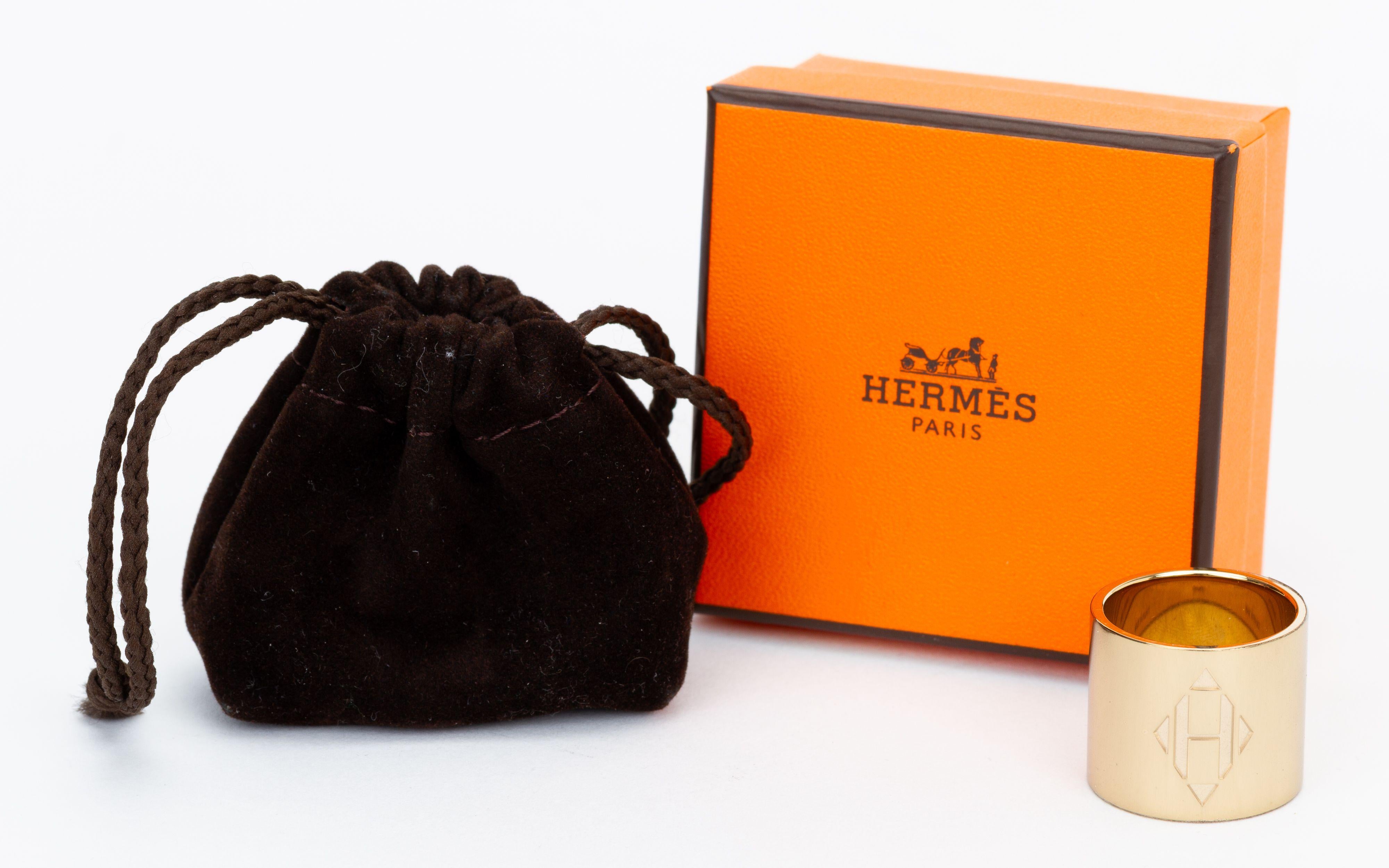 Hermes H' Diamant' Scarf Ring New View 4