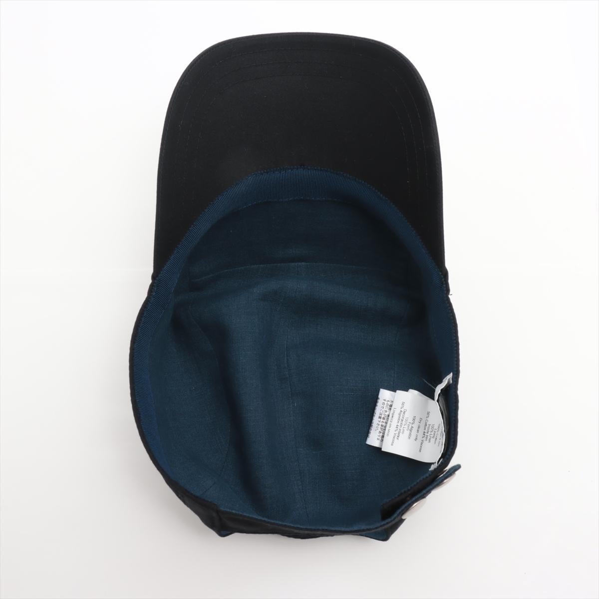 Hermès H Embroidered Cap Black For Sale 1