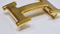 Hermes 'H' Gold Belt Buckle