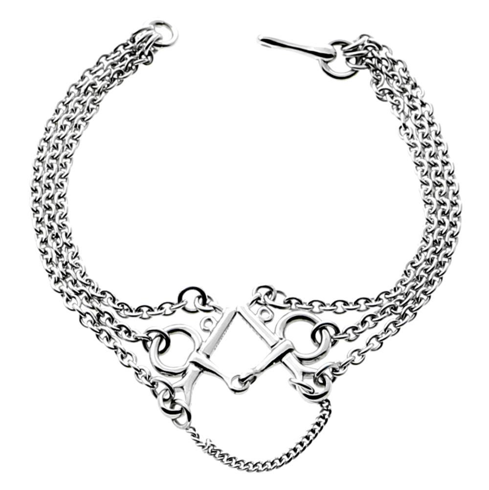 Women's Hermes H Gold Chain Link Bracelet