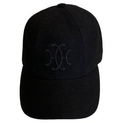 Gorra Hermès H Lift Serena de cachemira negra