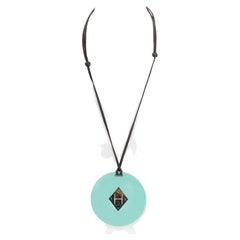 Collier « Buffalo » avec logo H d'Hermès, turquoise
