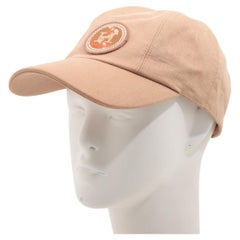 Cappellino in cotone con logo H. H. Marrone