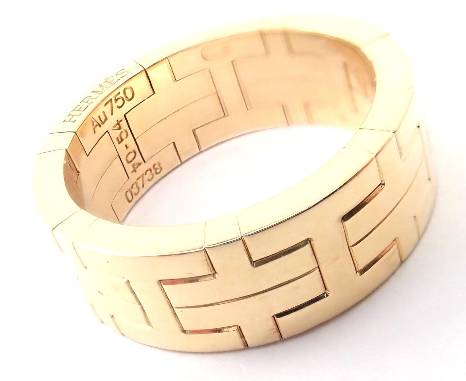 Hermes H-Motiv breiter Gelbgoldbandring 1