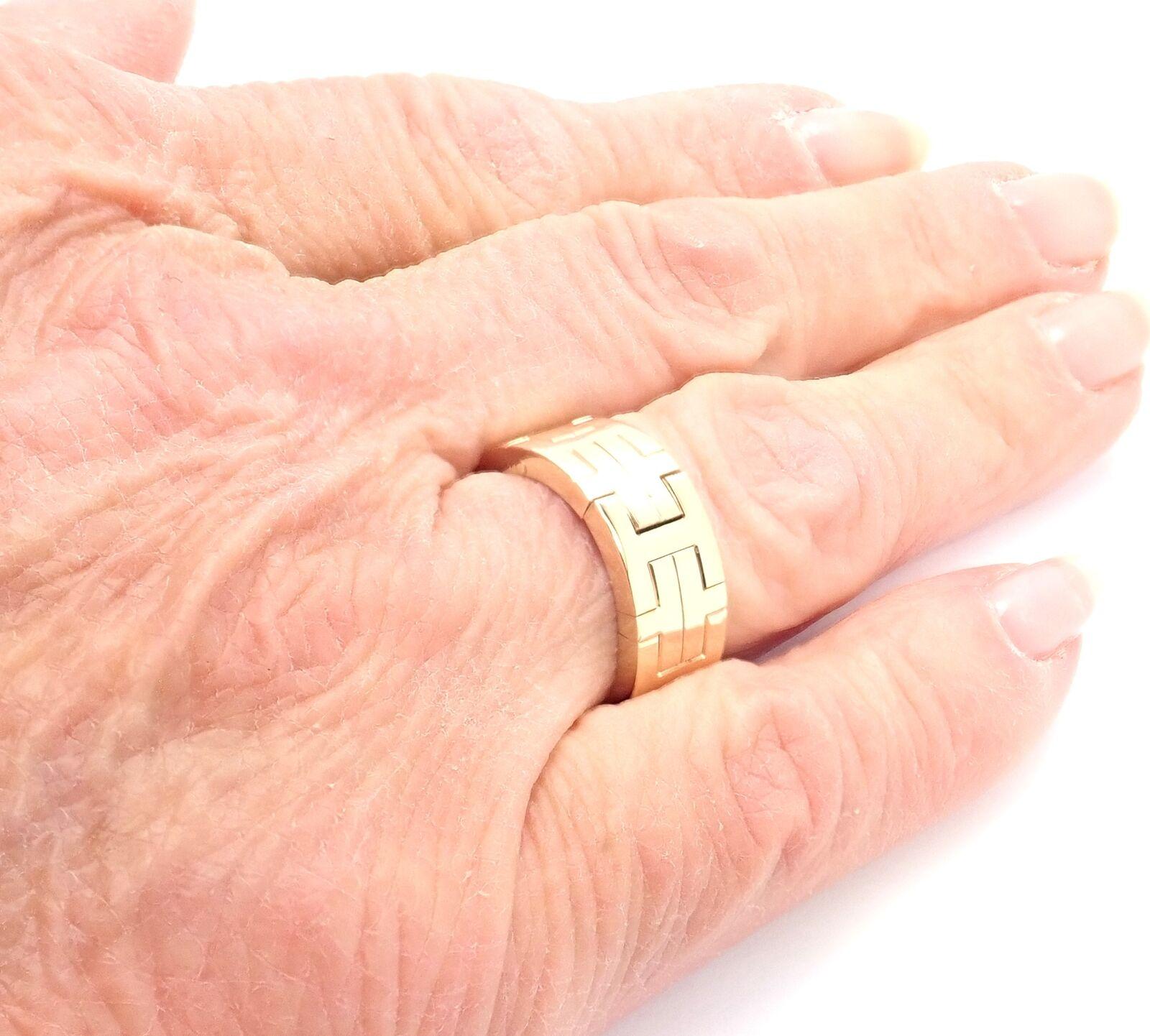 Hermes H-Motiv breiter Gelbgoldbandring 2