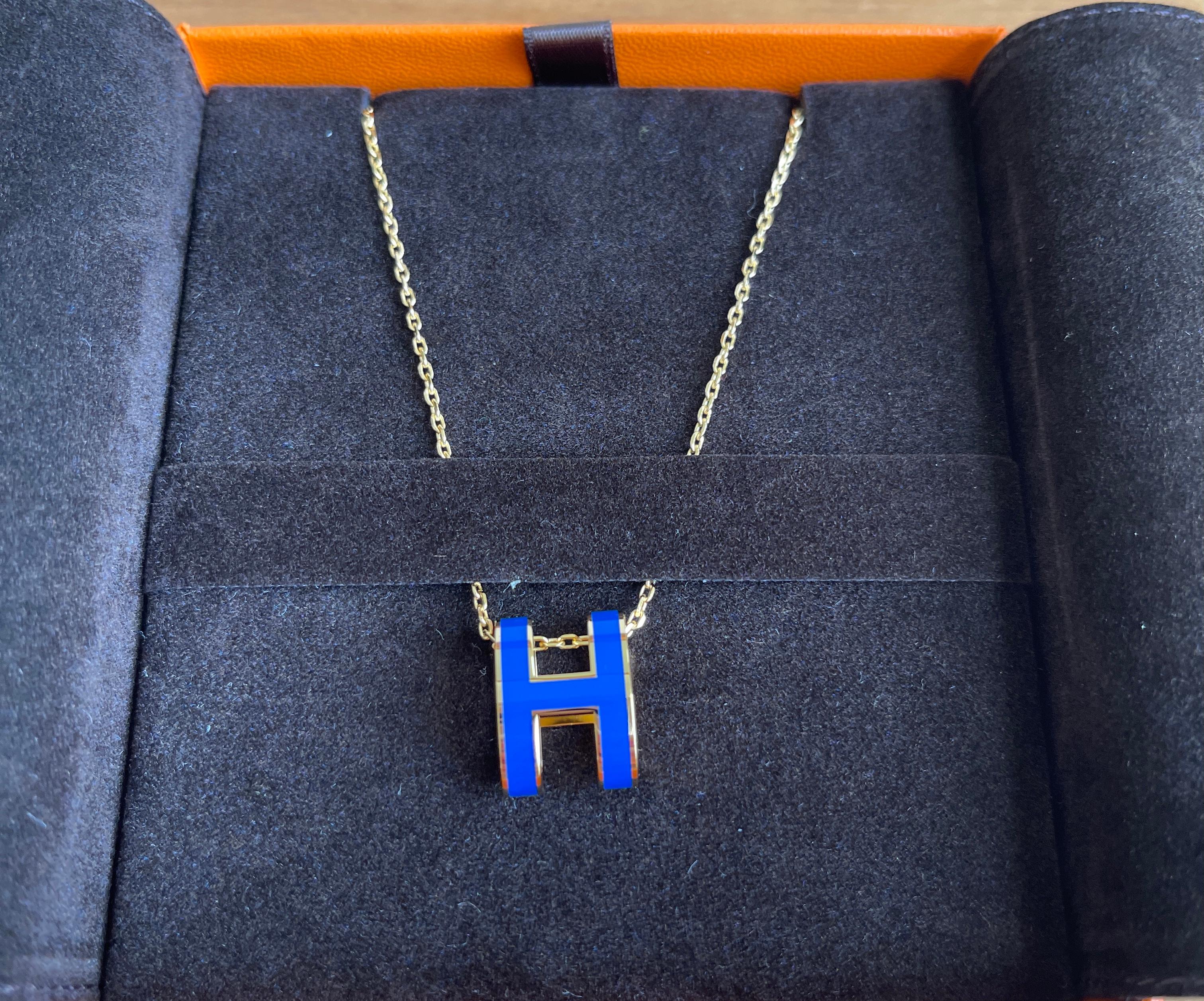 hermes necklace blue
