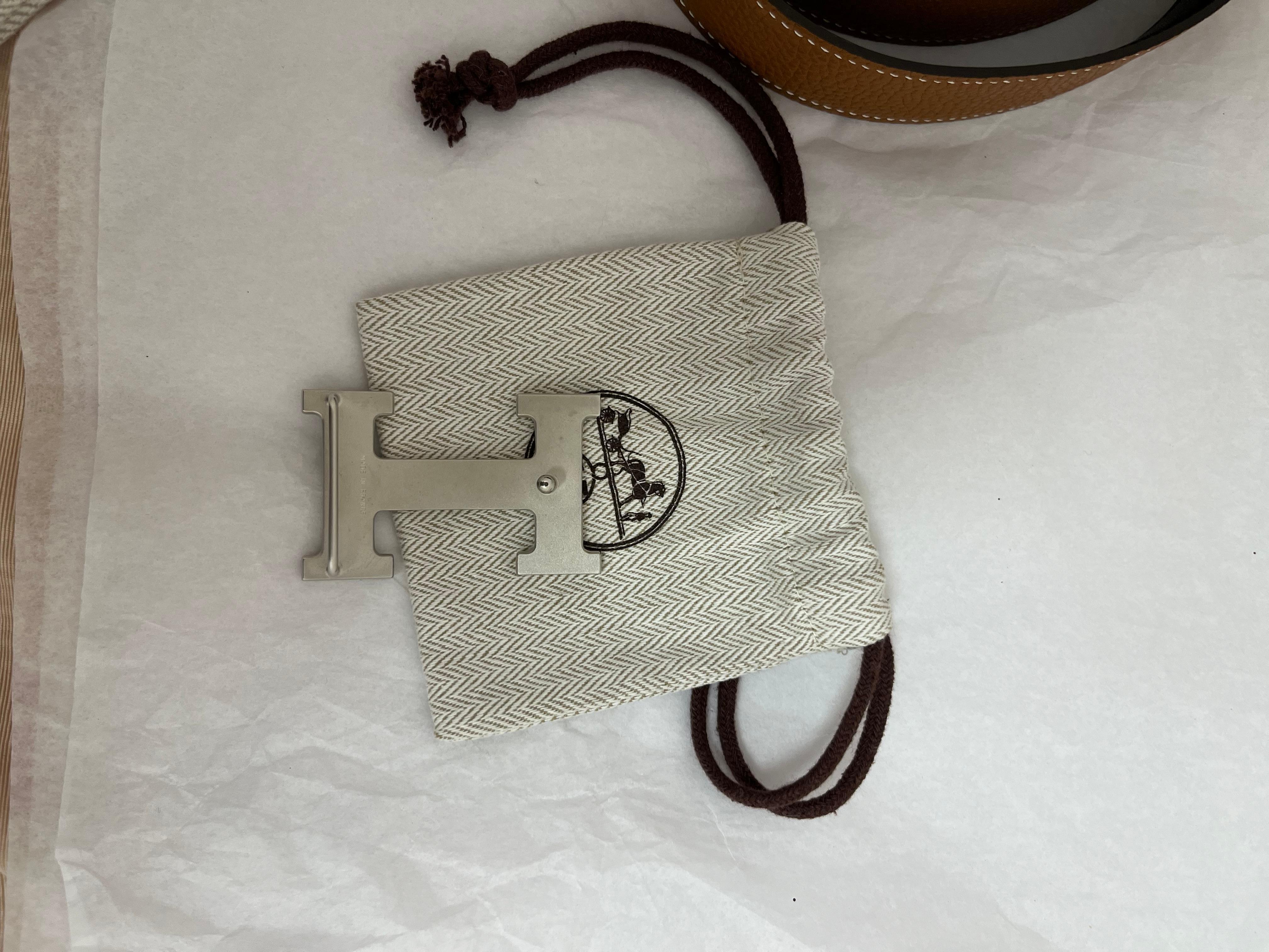 Women's Hermes H Reversible Belt and the H buckle