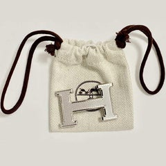 HERMES H Silver Buckle
