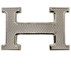 HERMES H Silver Buckle