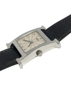 Hermes H Stahl Damen-Quarz-Armbanduhr