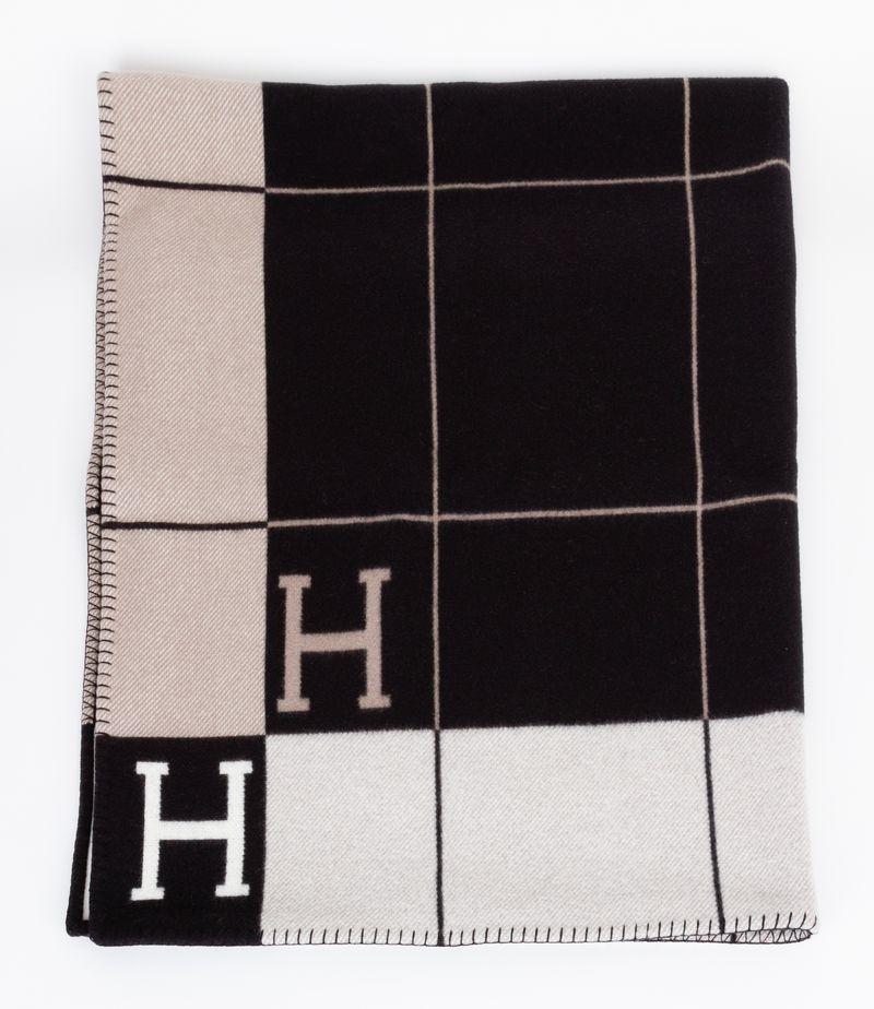 Hermès H Throw Blanket Wool and Cashmere NEW im Angebot 1