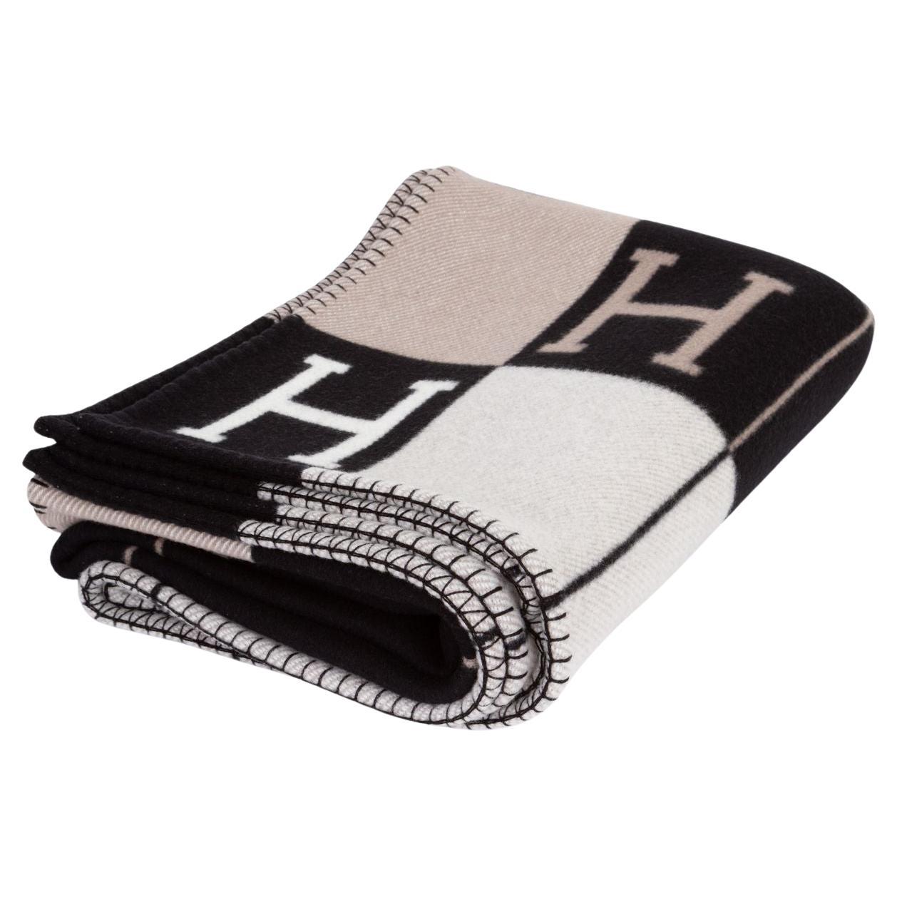 Hermès H Throw Blanket Wool and Cashmere NEW