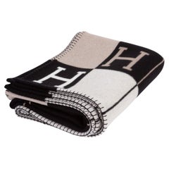 Hermès H Throw Blanket Wool and Cashmere NEW