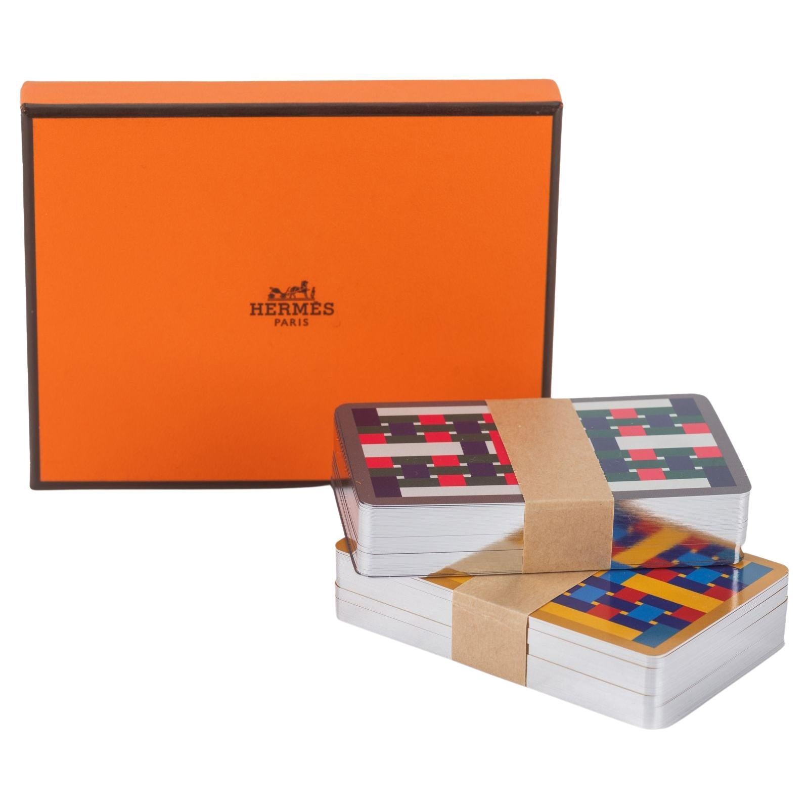 Hermès "H" Tissage Spielkarten Neu im Angebot