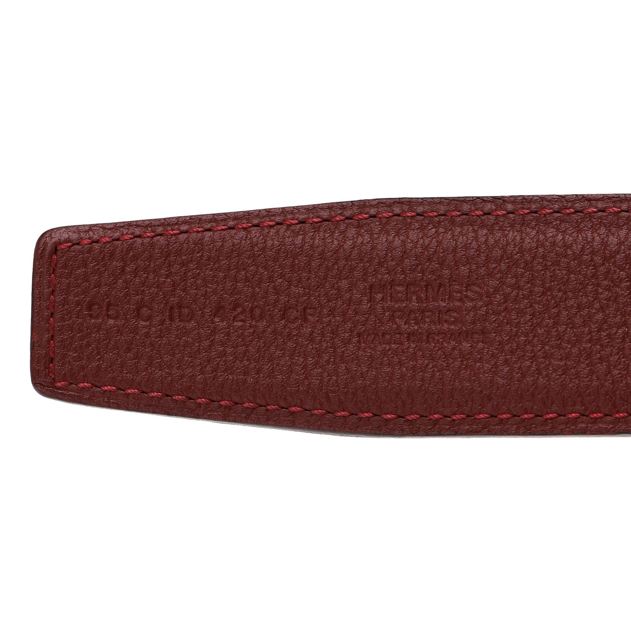 Donna Cintura in pelle con fibbia in argento 925 di Hermes H. H. Touareg in vendita