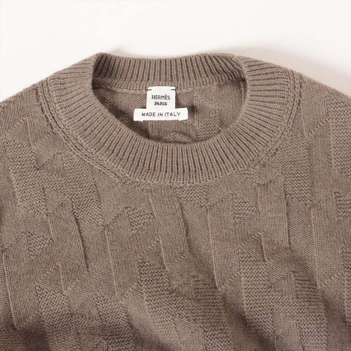 Hermès H Wool Knit Brown In Good Condition For Sale In Humacao, PR