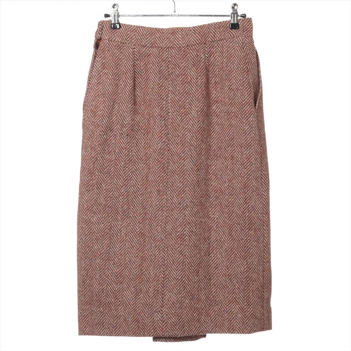 Falda de lana Hermès H Marrón en Bueno estado para la venta en Indianapolis, IN